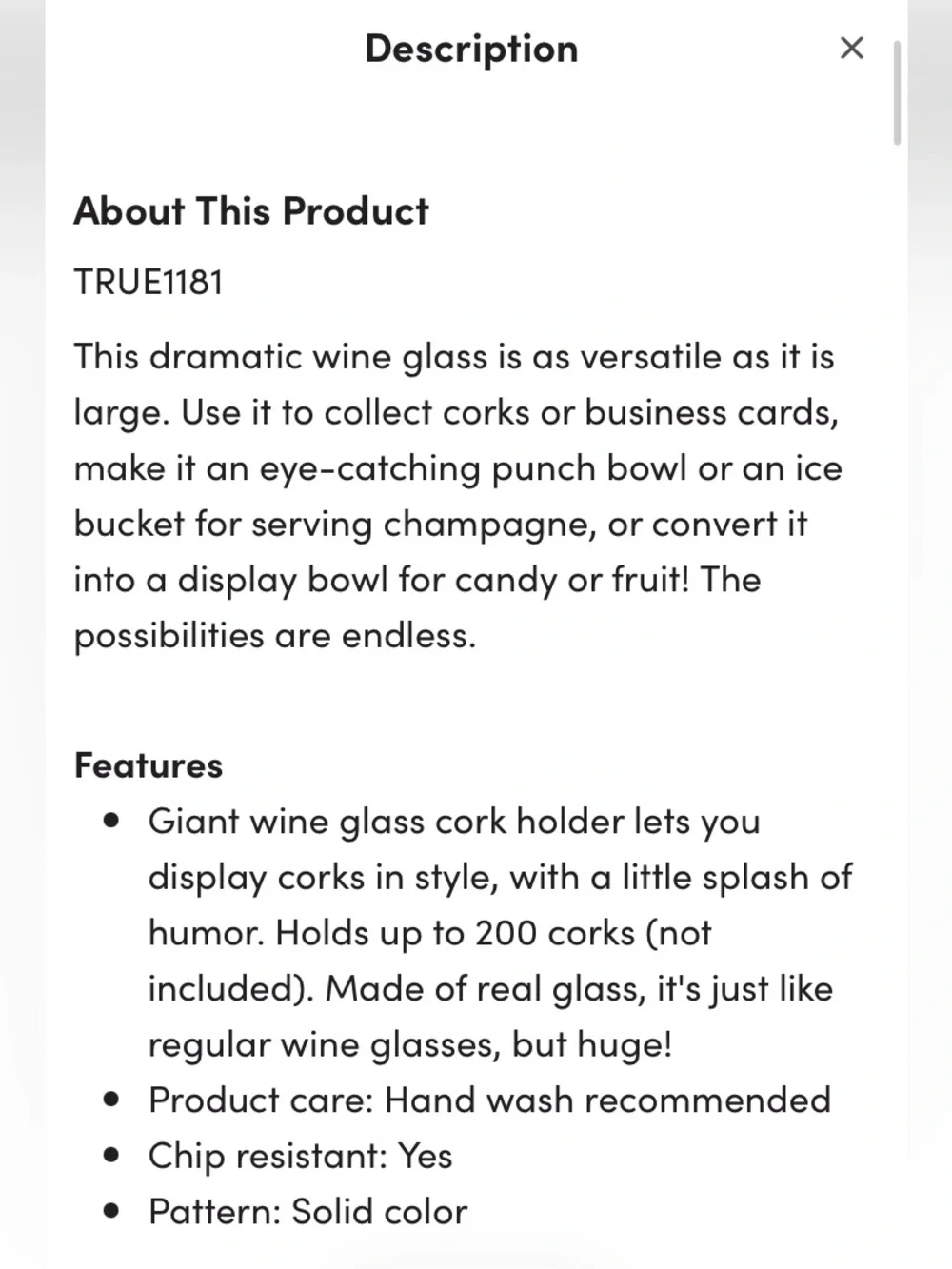 Target massive wine